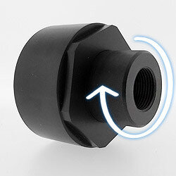 IBC adapter S60x6 HDPE met 1" binnendraad wartelend